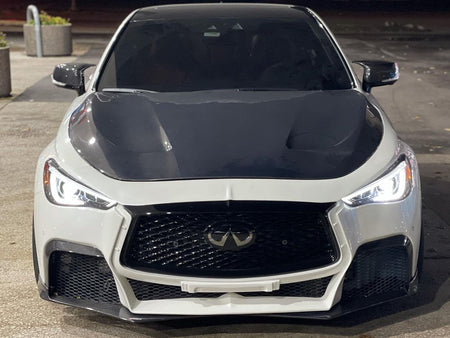 CMST Carbon Fiber Front Bumper & Front Lip for Infiniti Q60 to Project Black S concept 2017-2022