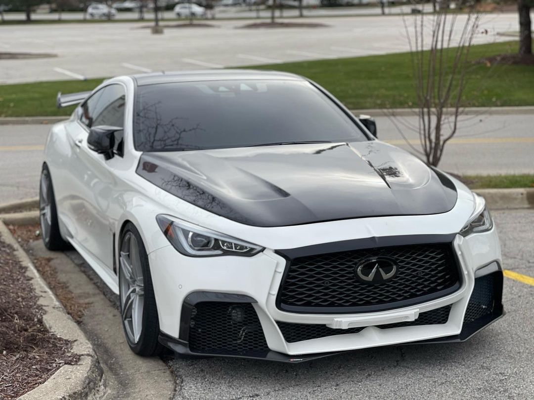 CMST Carbon Fiber Front Bumper & Front Lip for Infiniti Q60 to Project Black S concept 2017-2022