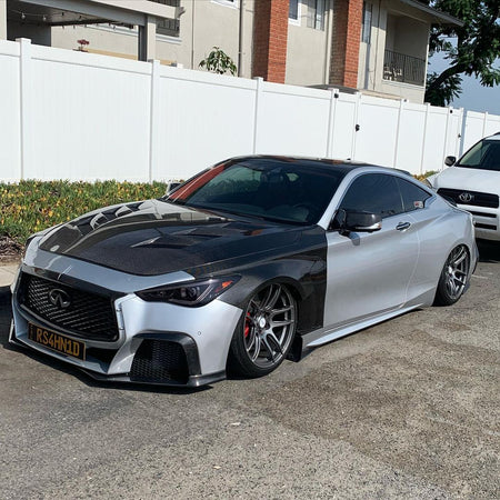 CMST Carbon Fiber Front Bumper & Front Lip for Infiniti Q60 to Project Black S concept 2017-2022