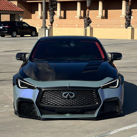 CMST Carbon Fiber Front Bumper & Front Lip for Infiniti Q60 to Project Black S concept 2017-2022