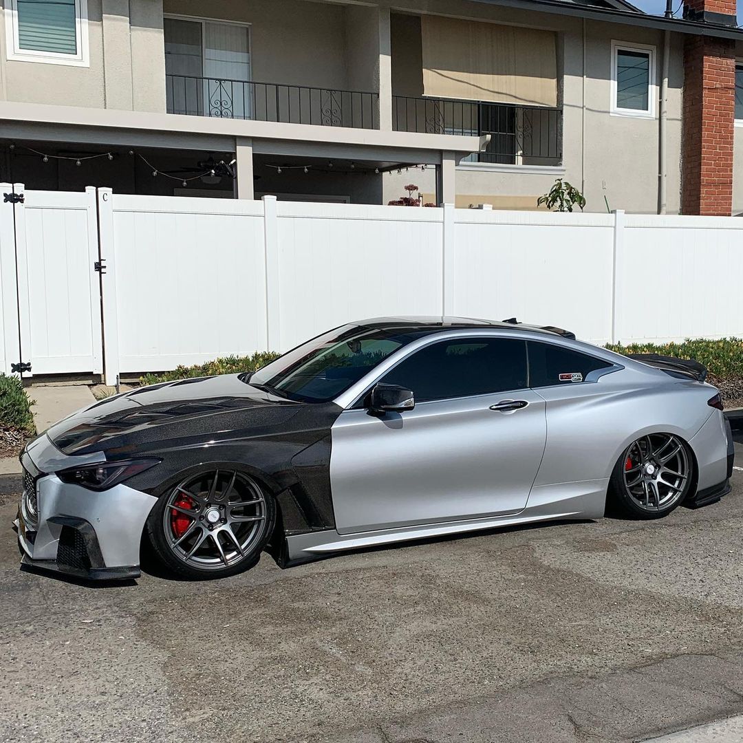 CMST Carbon Fiber Front Bumper & Front Lip for Infiniti Q60 to Project Black S concept 2017-2022