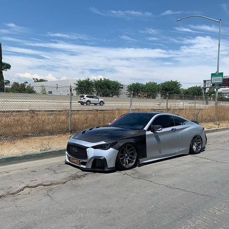 CMST Carbon Fiber Front Bumper & Front Lip for Infiniti Q60 to Project Black S concept 2017-2022