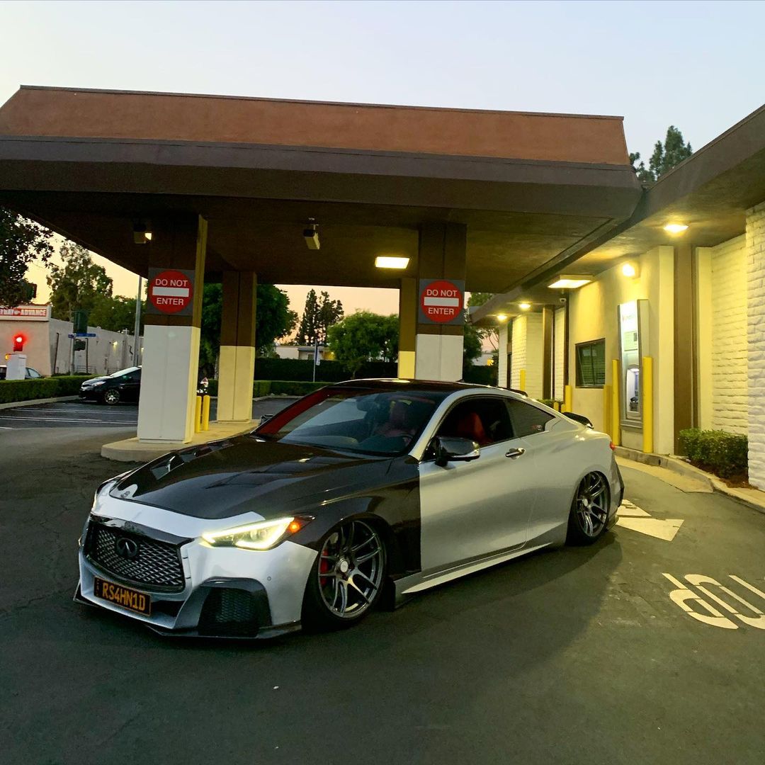 CMST Carbon Fiber Front Bumper & Front Lip for Infiniti Q60 to Project Black S concept 2017-2022