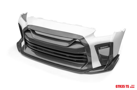 TS Style Front Bumper & Front Lip for Nissan GTR GT-R R35 2008-2022