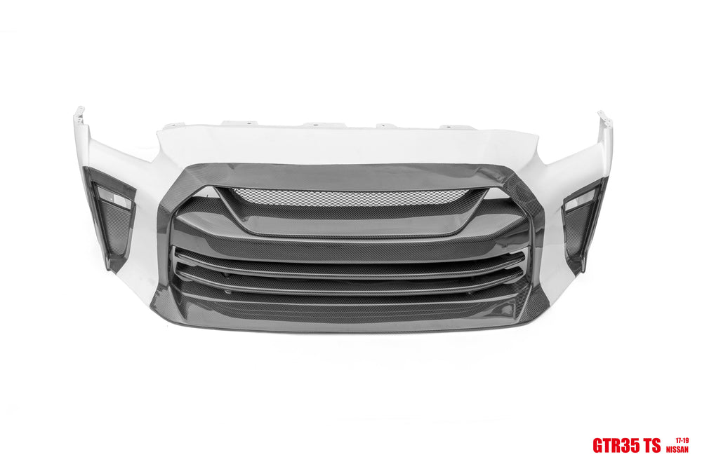 TS Style Front Bumper & Front Lip for Nissan GTR GT-R R35 2008-2022