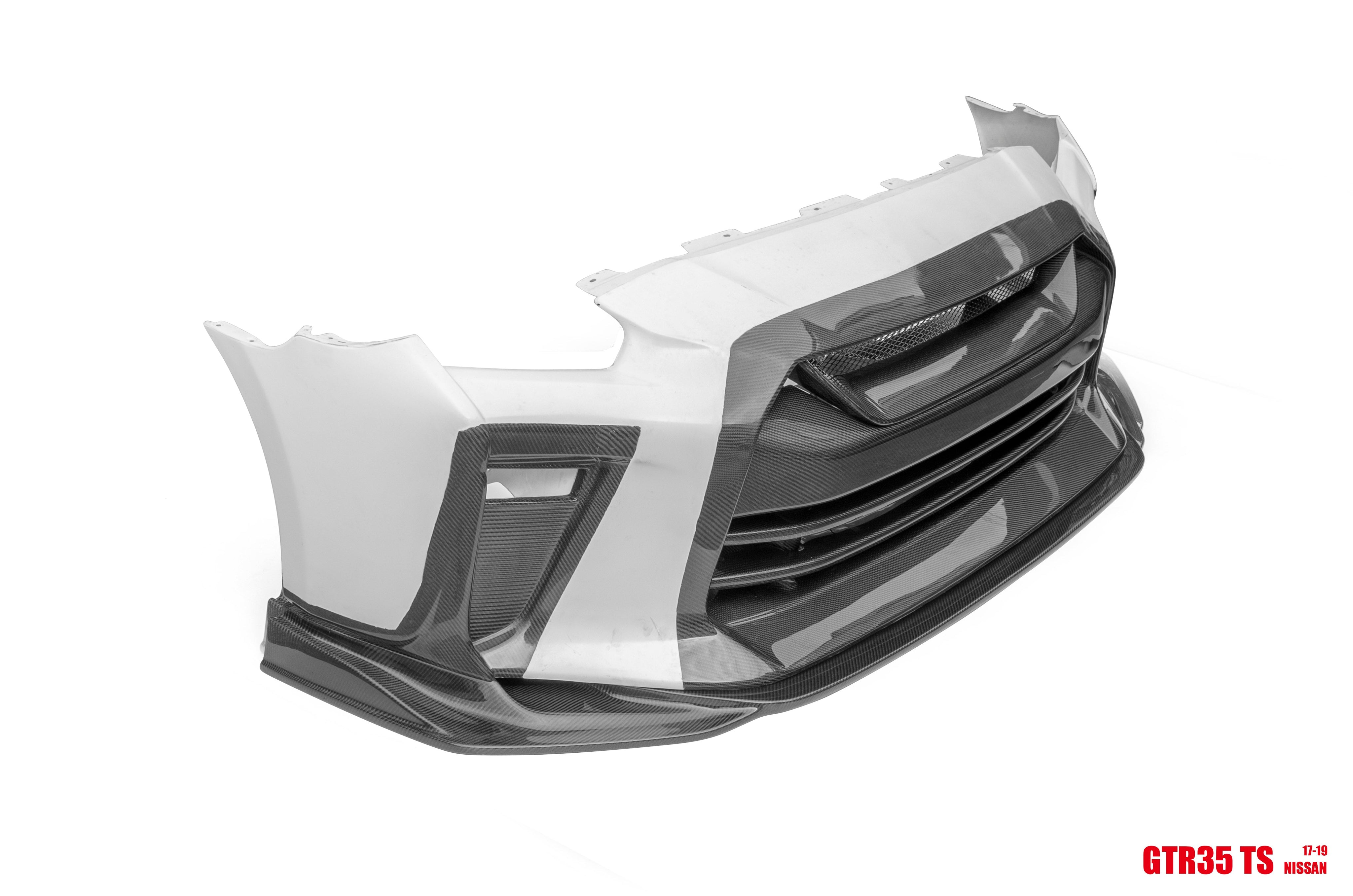 TS Style Front Bumper & Front Lip for Nissan GTR GT-R R35 2008-2022