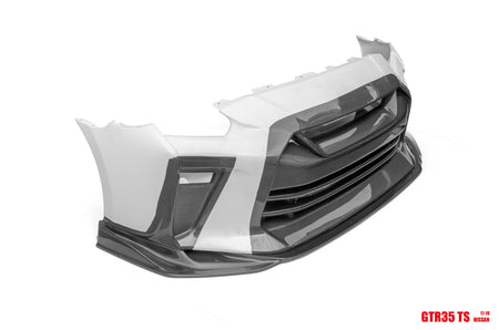 TS Style Front Bumper & Front Lip for Nissan GTR GT-R R35 2008-2022