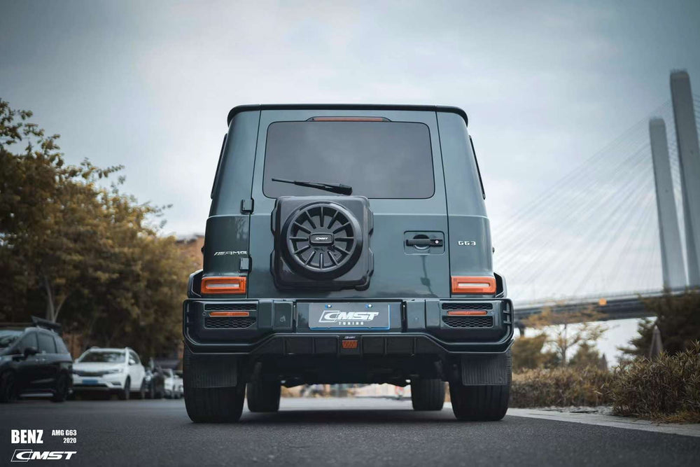 Benz Rear CMST Partial Carbon Fiber Rear Bumper & Diffuser for Mercedes Benz G63 ...