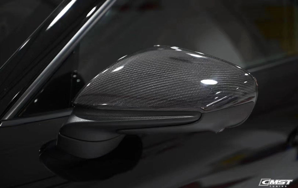 CMST Pre-preg Carbon Fiber Mirror Cap Replacement for Porsche 911 992 & Taycan