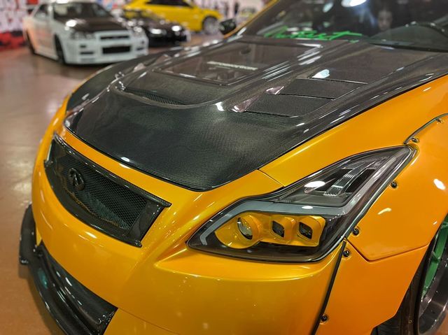 CMST Tempered Glass Carbon Fiber Hood Bonnet for Infiniti G37 2 Door Coupe and Convertible