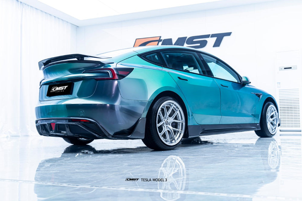 CMST Carbon Fiber Rear Diffuser & Canards for Tesla Model 3 2024-ON