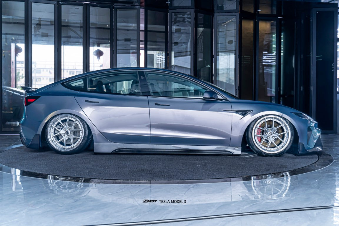 CMST Carbon Fiber V2 Side Skirts for Tesla Model 3 Highland 2024-ON