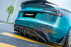 CMST Carbon Fiber V2 Rear Diffuser & Canards for Tesla Model 3 Highland