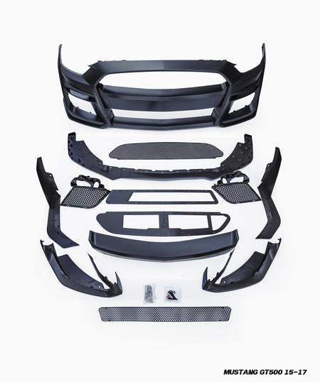 CMST Upgrade to GT500 Polypropylene PP Front Bumper & Front Lip for Mustang S550.1