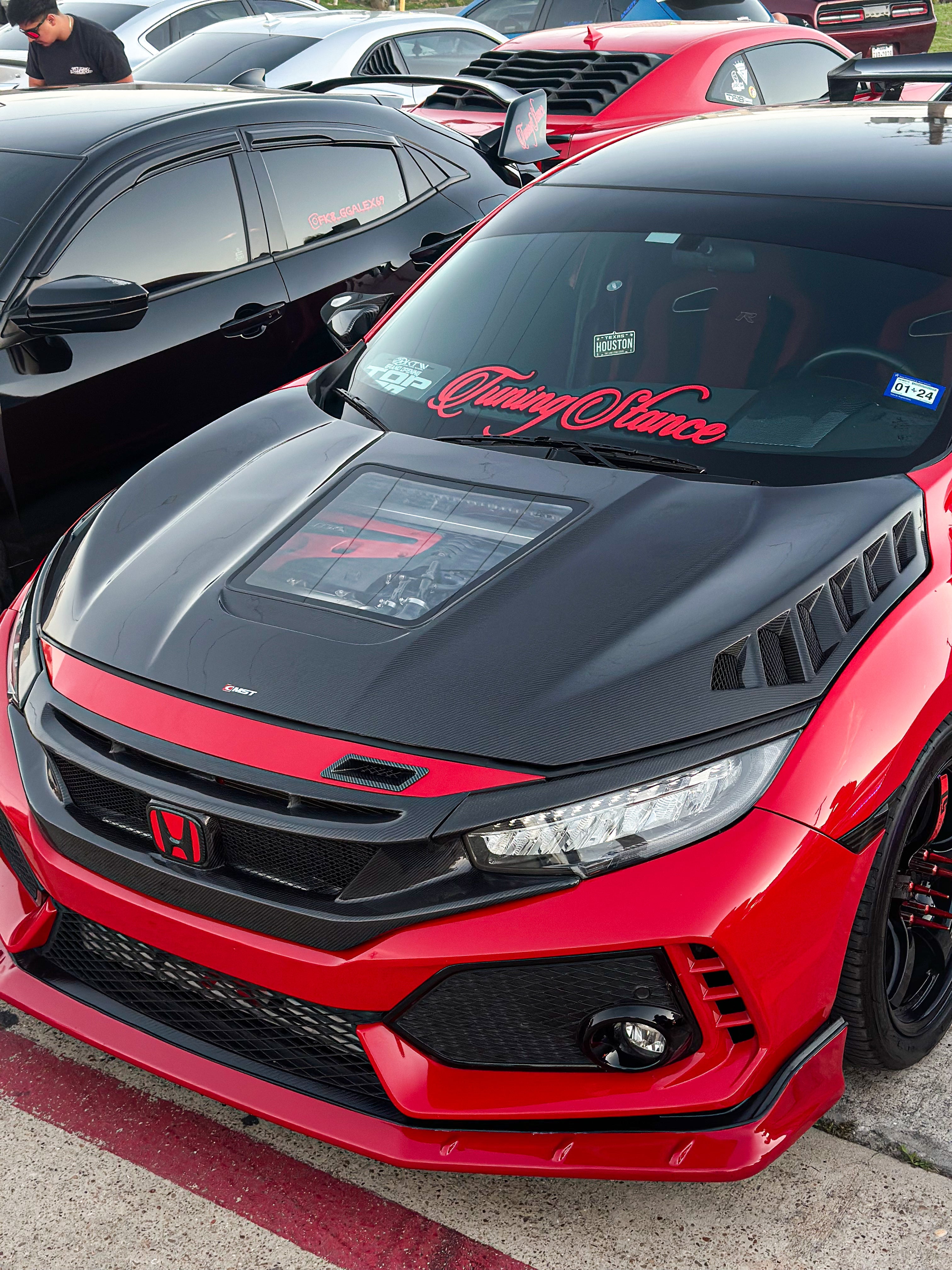 CMST Carbon Fiber Glass Transparent Hood for Honda FK8 Type-R & 10th Gen Civic