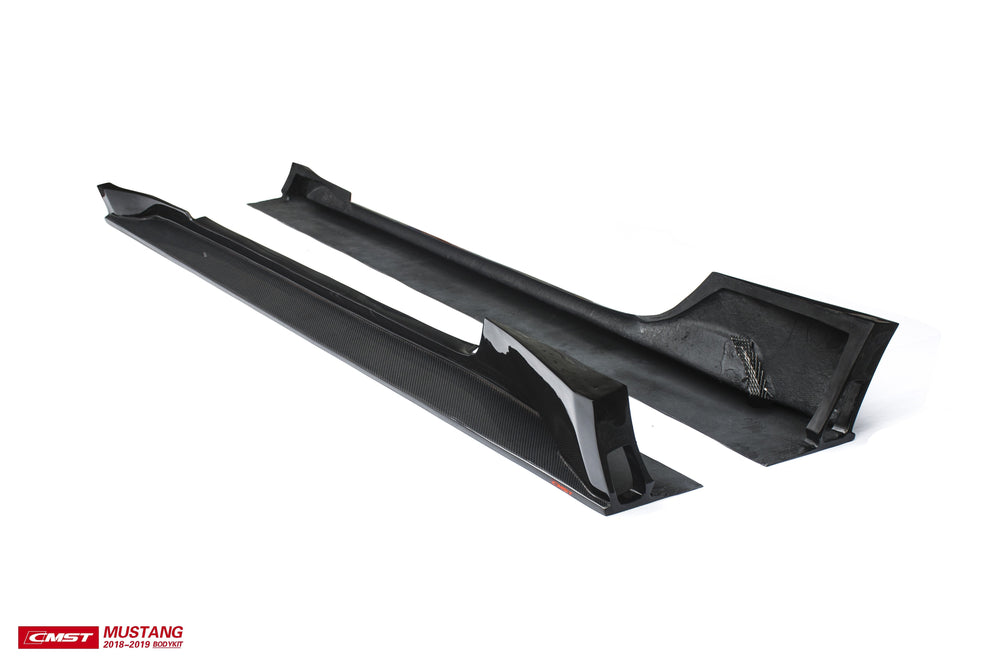 CMST Carbon Fiber Side Skirts for Ford Mustang S550.2 2018- 2020