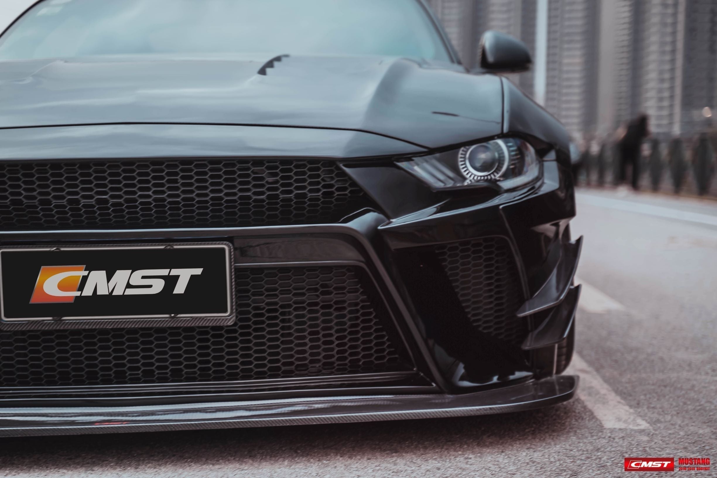 CMST Carbon Fiber Widebody Front Bumper Canards for Ford Mustang S550.2 2018 - 2022
