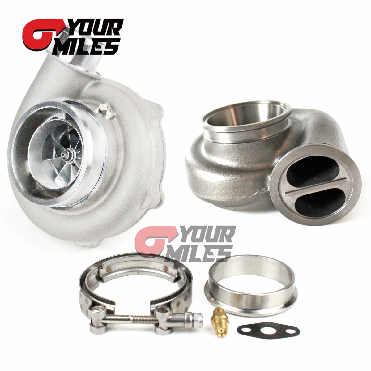 Yourmiles GEN2 GTX3576R Dual Ball Bearing Billet Turbo Dual Vband 0.83/1.01/Twin Scroll 1.01 Vband