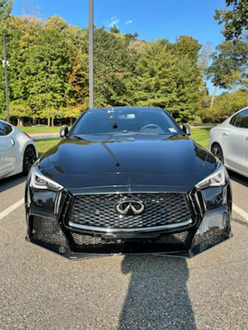 CMST Carbon Fiber Front Bumper & Front Lip for Infiniti Q60 to Project Black S concept 2017-2022