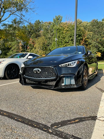 CMST Carbon Fiber Front Bumper & Front Lip for Infiniti Q60 to Project Black S concept 2017-2022