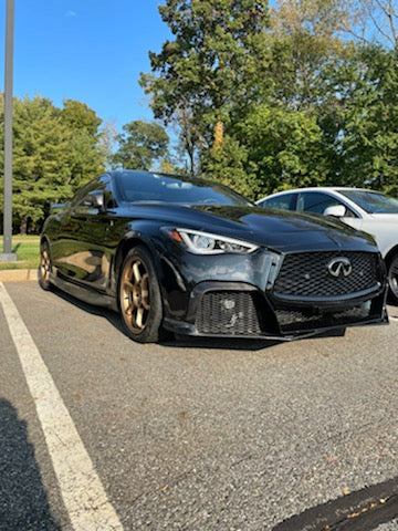 CMST Carbon Fiber Front Bumper & Front Lip for Infiniti Q60 to Project Black S concept 2017-2022