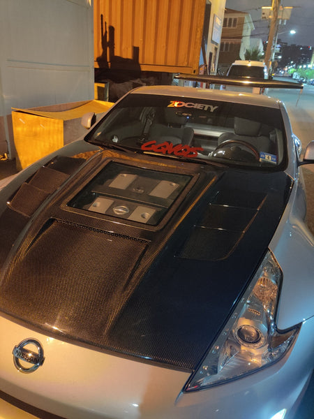 CMST Hood with Tempered Glass for Nissan 370Z Z34 Fairlady Z