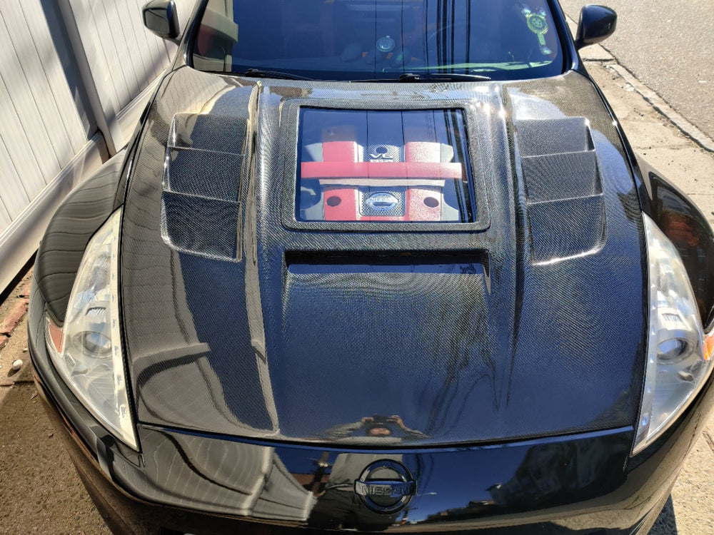 CMST Hood with Tempered Glass for Nissan 370Z Z34 Fairlady Z