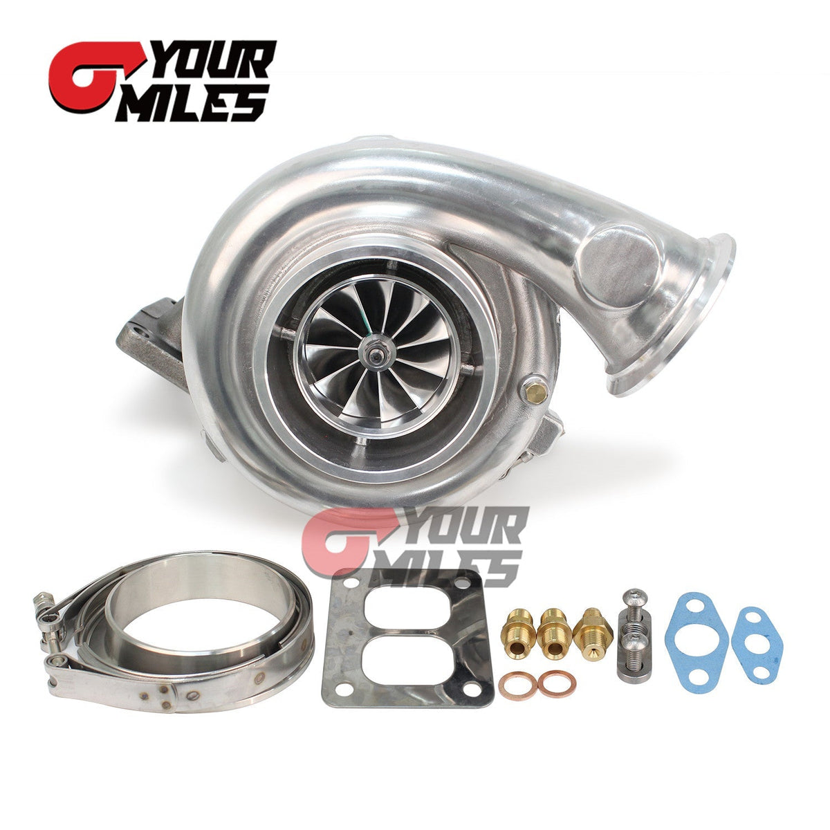 Yourmiles GTX4508R Billet Wheel Ball Bearing Turbocharger T4 A/R 1.15 Vband TH Up to 1250HP