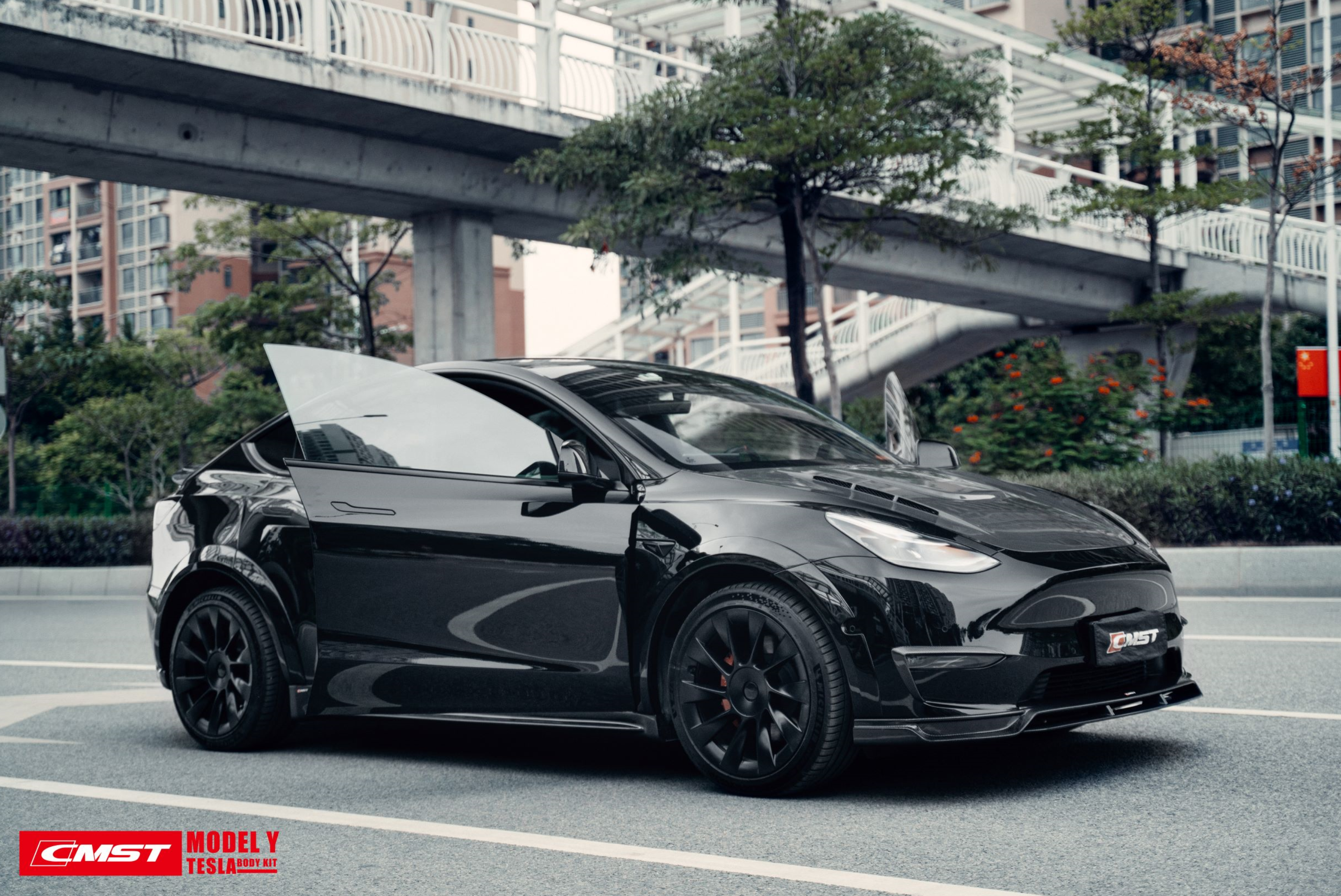 CMST Carbon Fiber Front Lip Ver.2 for Tesla Model Y