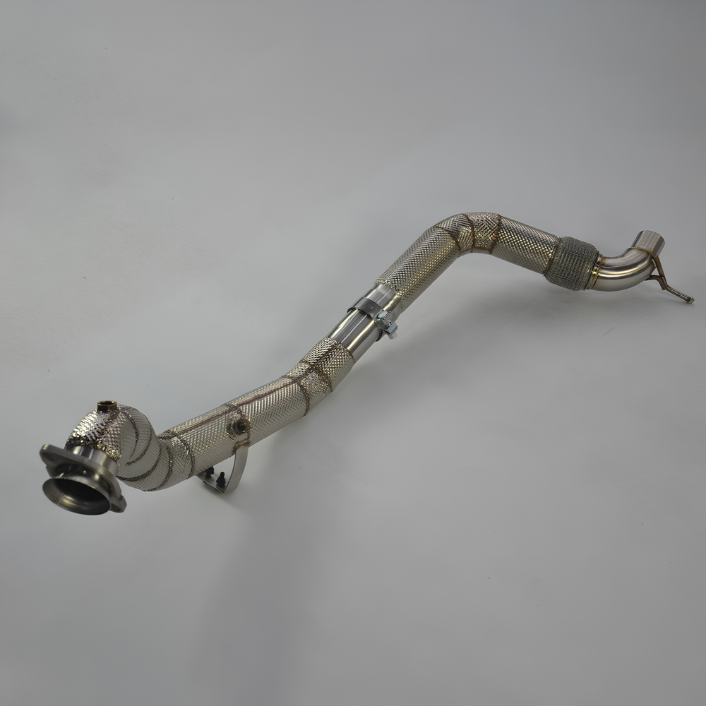 AME HI-FLOW For Ford Mustang 2015~UP 2.3T catless heat shield Downpipe