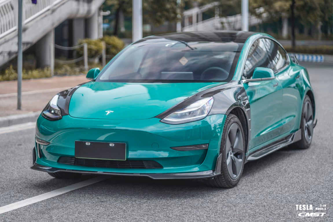 New Release!!! CMST Tesla Model 3 Carbon Fiber Side Skirts Ver.4