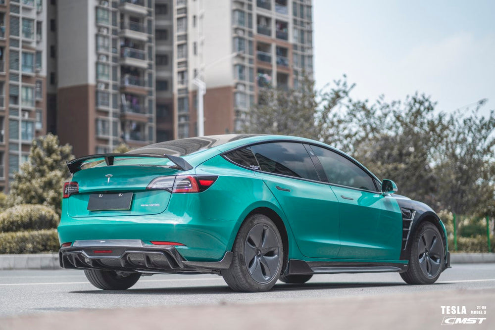New Release!!! CMST Tesla Model 3 Carbon Fiber Rear Diffuser Ver.5
