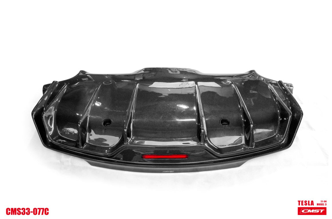 New Release!!! CMST Tesla Model 3 Carbon Fiber Rear Diffuser Ver.5