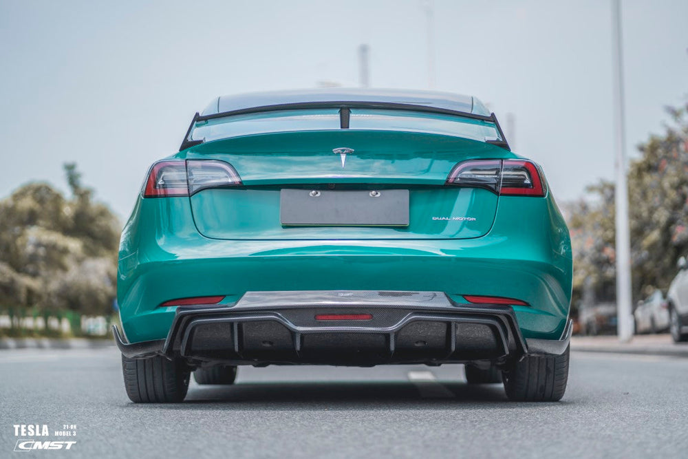 New Release!!! CMST Tesla Model 3 Carbon Fiber Rear Diffuser Ver.5