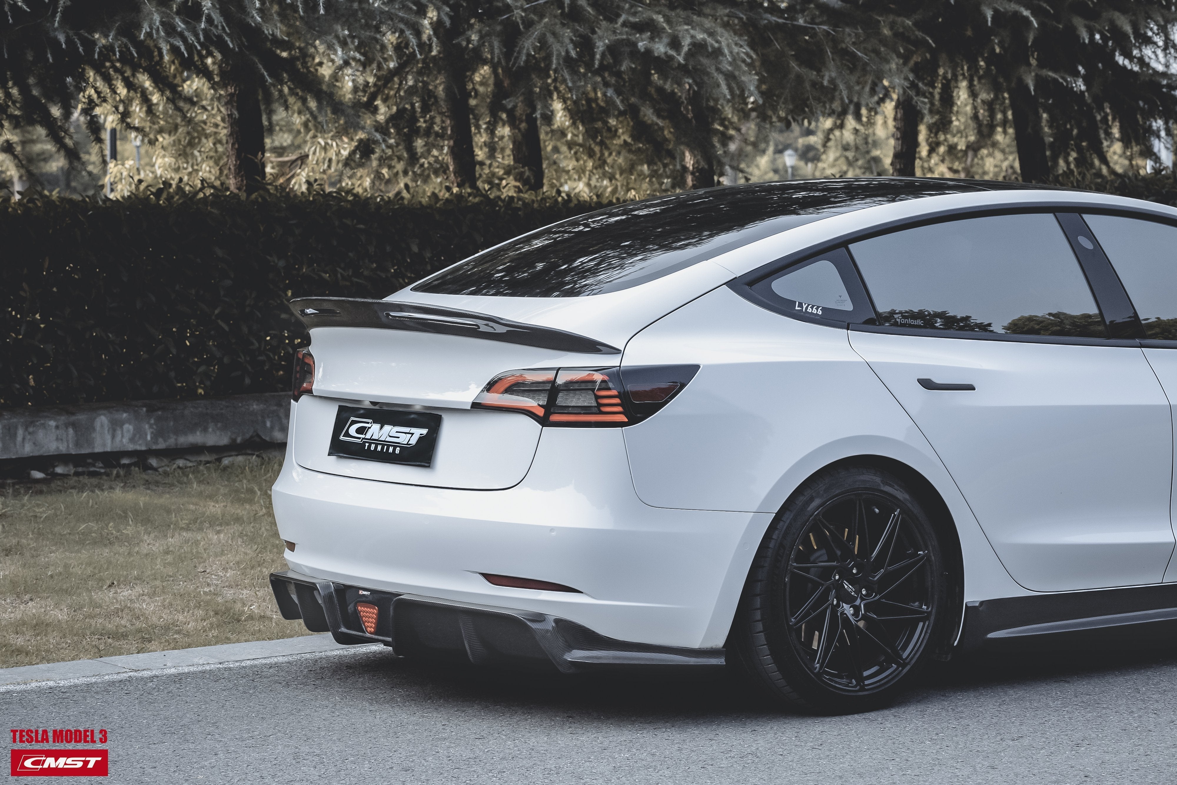 New Release!! CMST Tesla Model 3 Carbon Fiber Rear Spoiler Ver.4