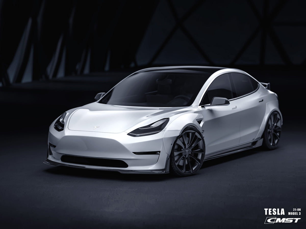 New Release!!! CMST Tesla Model 3 Carbon Fiber Front Lip Ver.5