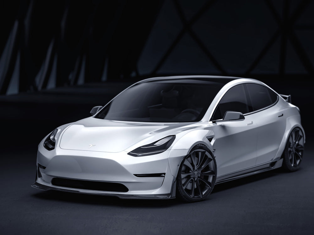 New Release!!! CMST Tesla Model 3 Carbon Fiber Front Lip Ver.5