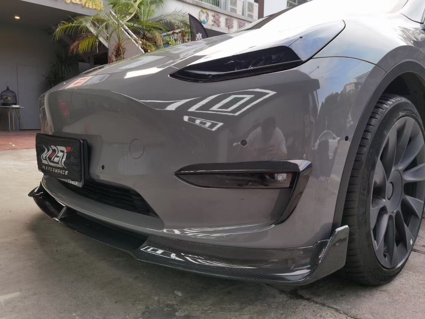 CMST Carbon Fiber Front Lip Ver.1 for Tesla Model Y