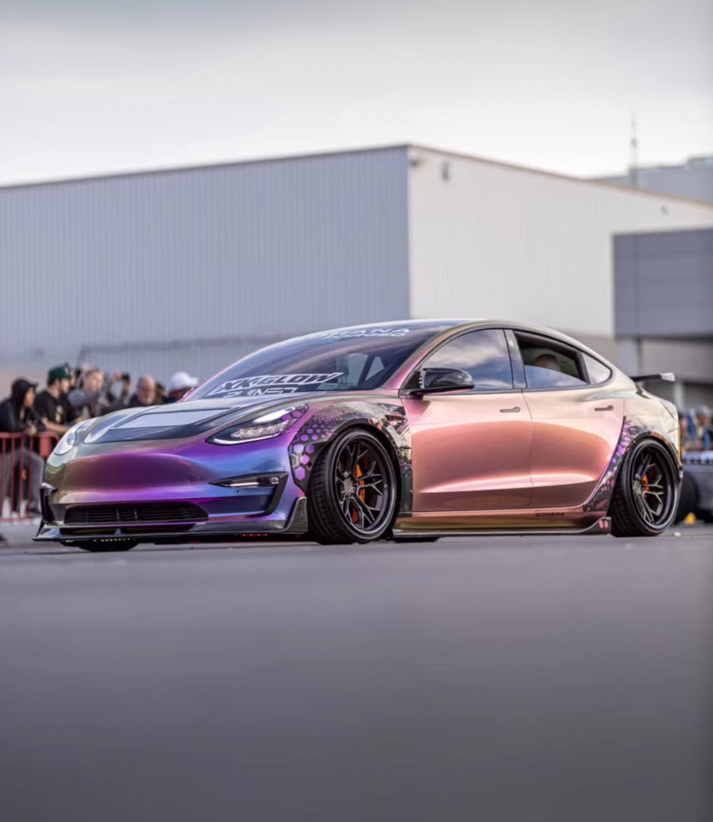 CMST Carbon Fiber Hood Clearview Glass Transparent for Tesla Model 3