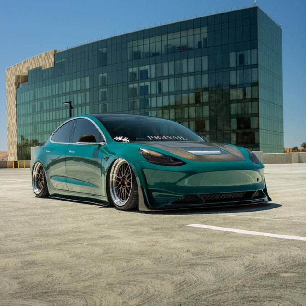 CMST Carbon Fiber Hood Clearview Glass Transparent for Tesla Model 3