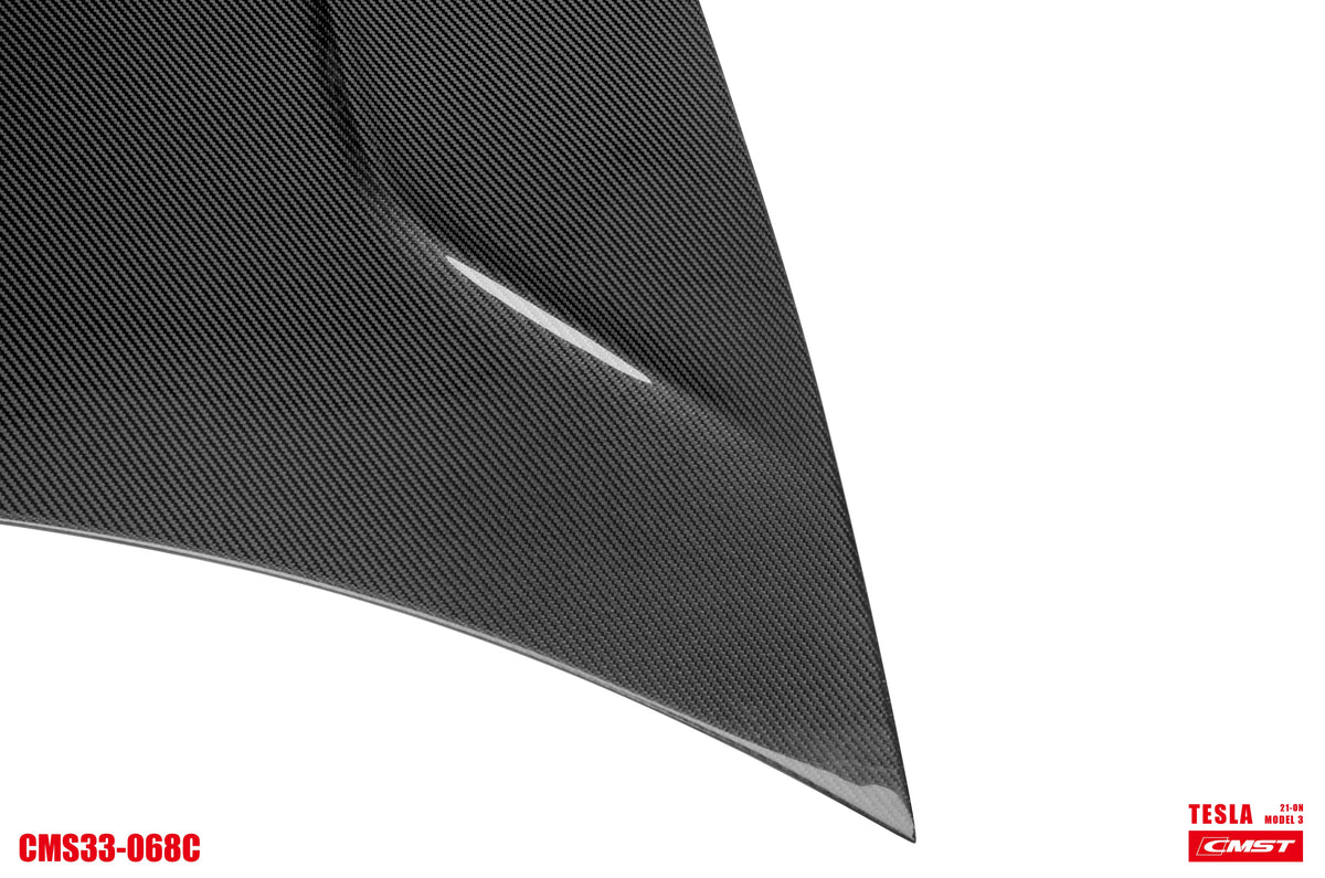 CMST Carbon Fiber Hood Clearview Glass Transparent for Tesla Model 3