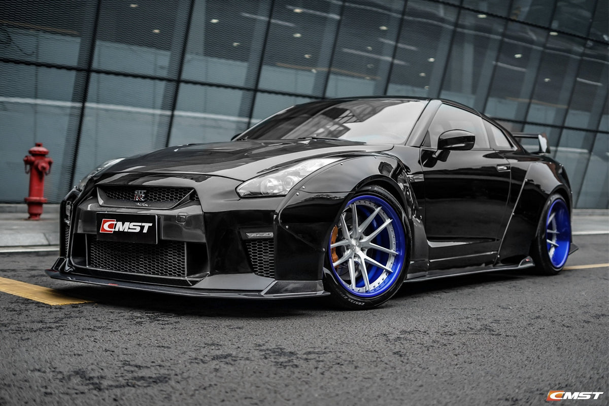 CMST Carbon Fiber Stage 1 Front Bumper & Lip for Nissan GTR GT-R R35 2008-2016 Facelift Conversion