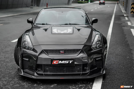 CMST Nissan GTR GT-R R35 2008-2016 Carbon Fiber Tempered Glass Transparent Hood Window See Through