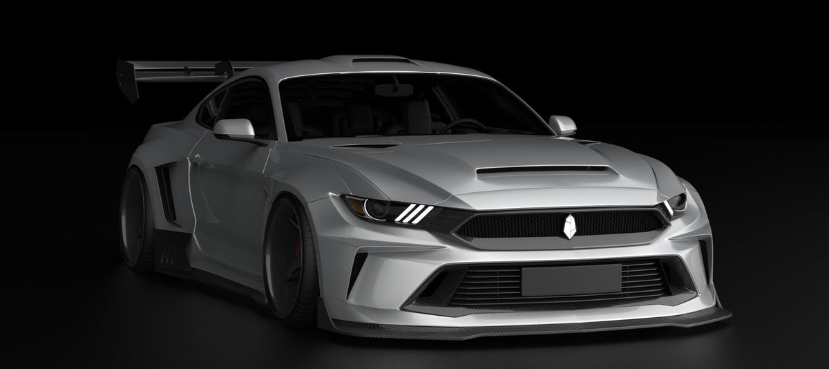 Robot "DUSK "Widebody Front Bumper & Lip For Mustang S550.1 S550.2 2015-2023