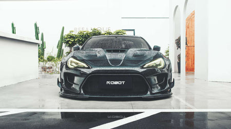 Robot Carbon Fiber Front Bumper Canards For Toyota 86 Subaru BRZ Scion FR-S