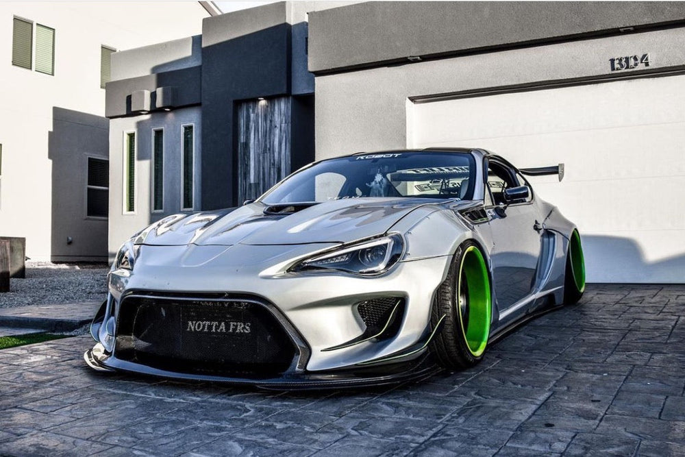 Robot Carbon Fiber Front Bumper Canards For Toyota 86 Subaru BRZ Scion FR-S