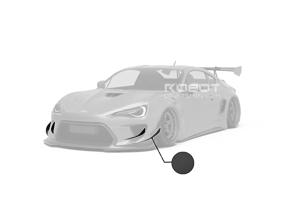 Robot Carbon Fiber Front Bumper Canards For Toyota 86 Subaru BRZ Scion FR-S