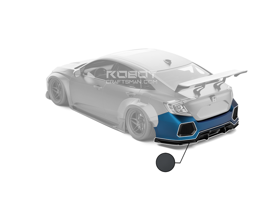 Robot Carbon Fiber Rear Bumper & Rear Diffuser For Honda Civic 10th Gen