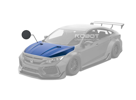 Robot Carbon Fiber Hood Bonnet For Honda Civic 10th Gen Sedan Coupe SI FK7 Hatchback