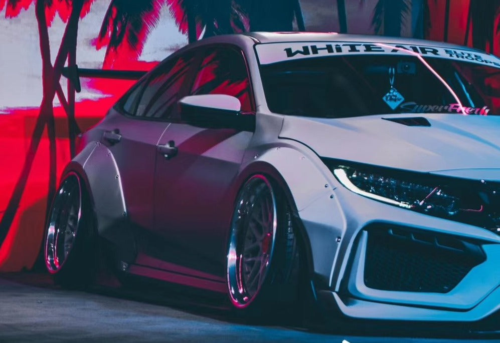 Robot Side Skirts For Honda Civic 10th Gen & FK7 Hatchback Carbon Fiber